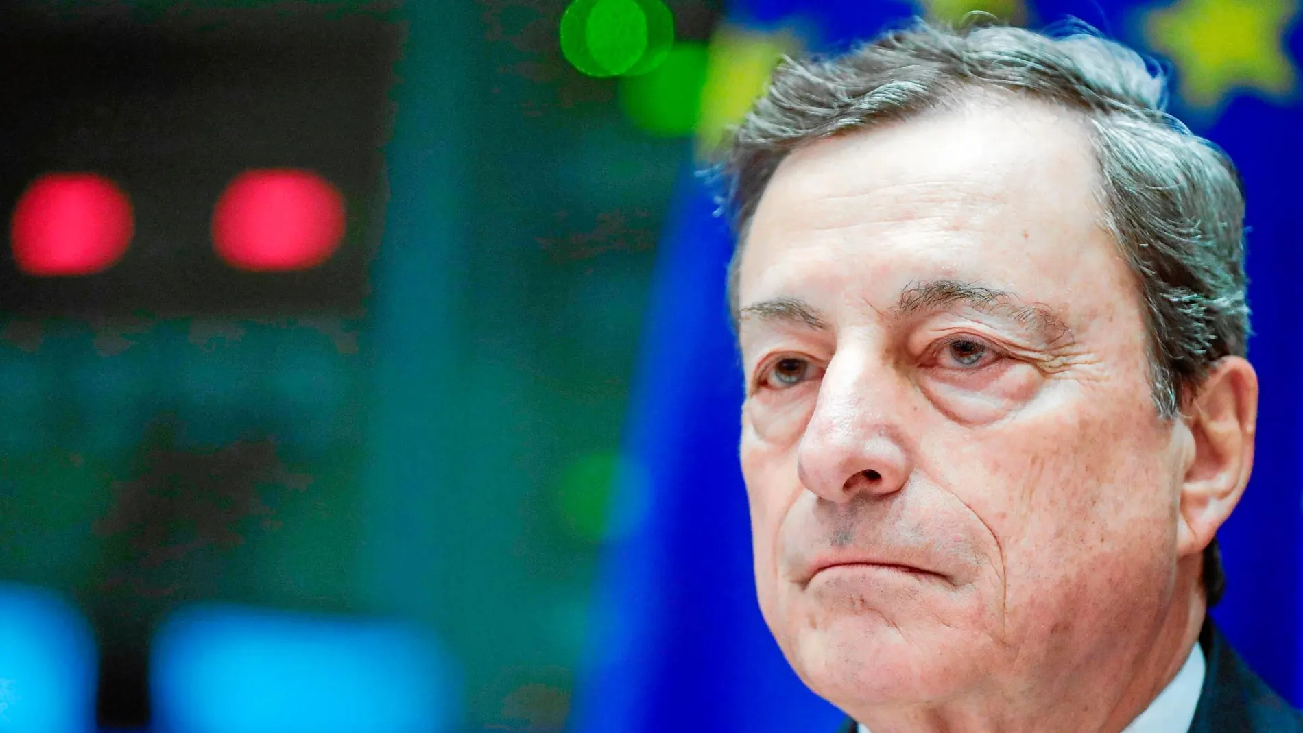El presidente del Banco Central Europeo (BCE), Mario Draghi, ayer, en Bruselas / Efe