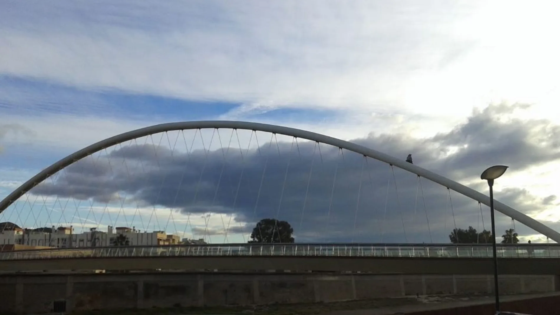 El individuo se encaramó al puente a primera hora de la mañana, y poco antes de las once saltó al vacío sobre el río Guadalentín