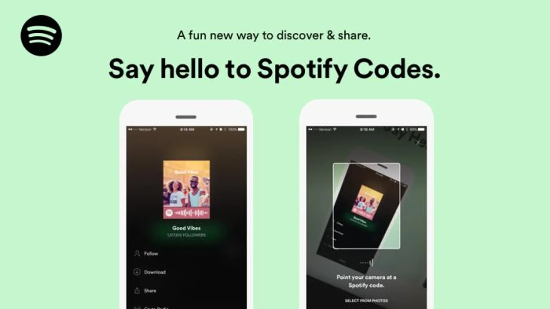 La nueva aplicación Spotify Codes