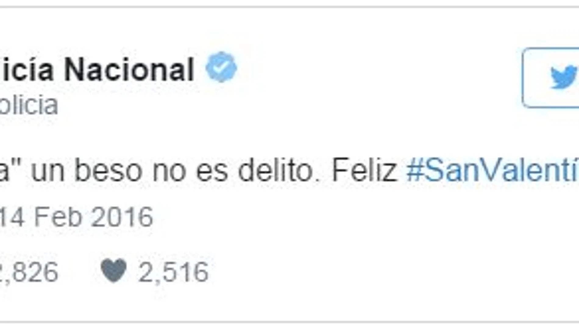 Polémica por los besos «robados» de la Policía por San Valentín