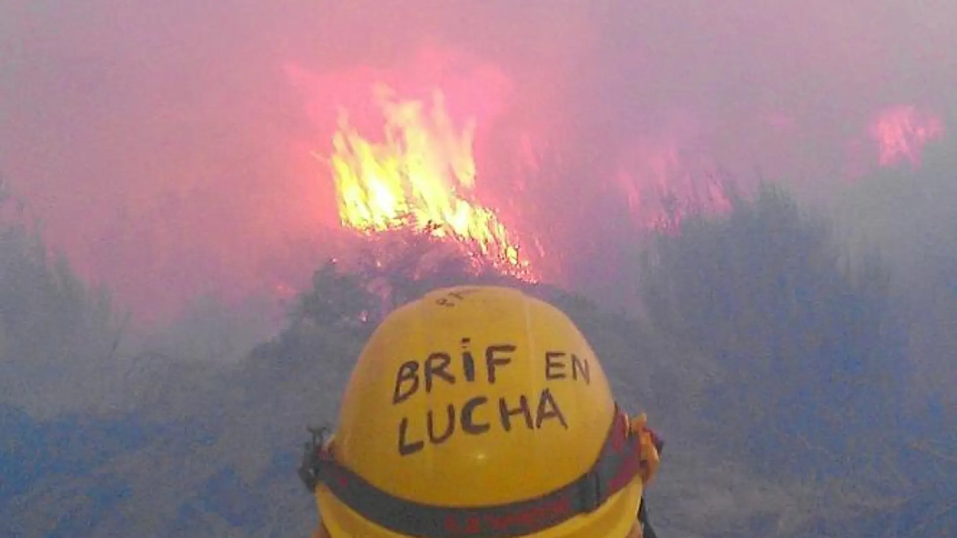 Las brigadas forestales llevan 36 días en huelga indefinida, pero acuden como voluntarios a los incendios, como al que se desató ayer en Orense