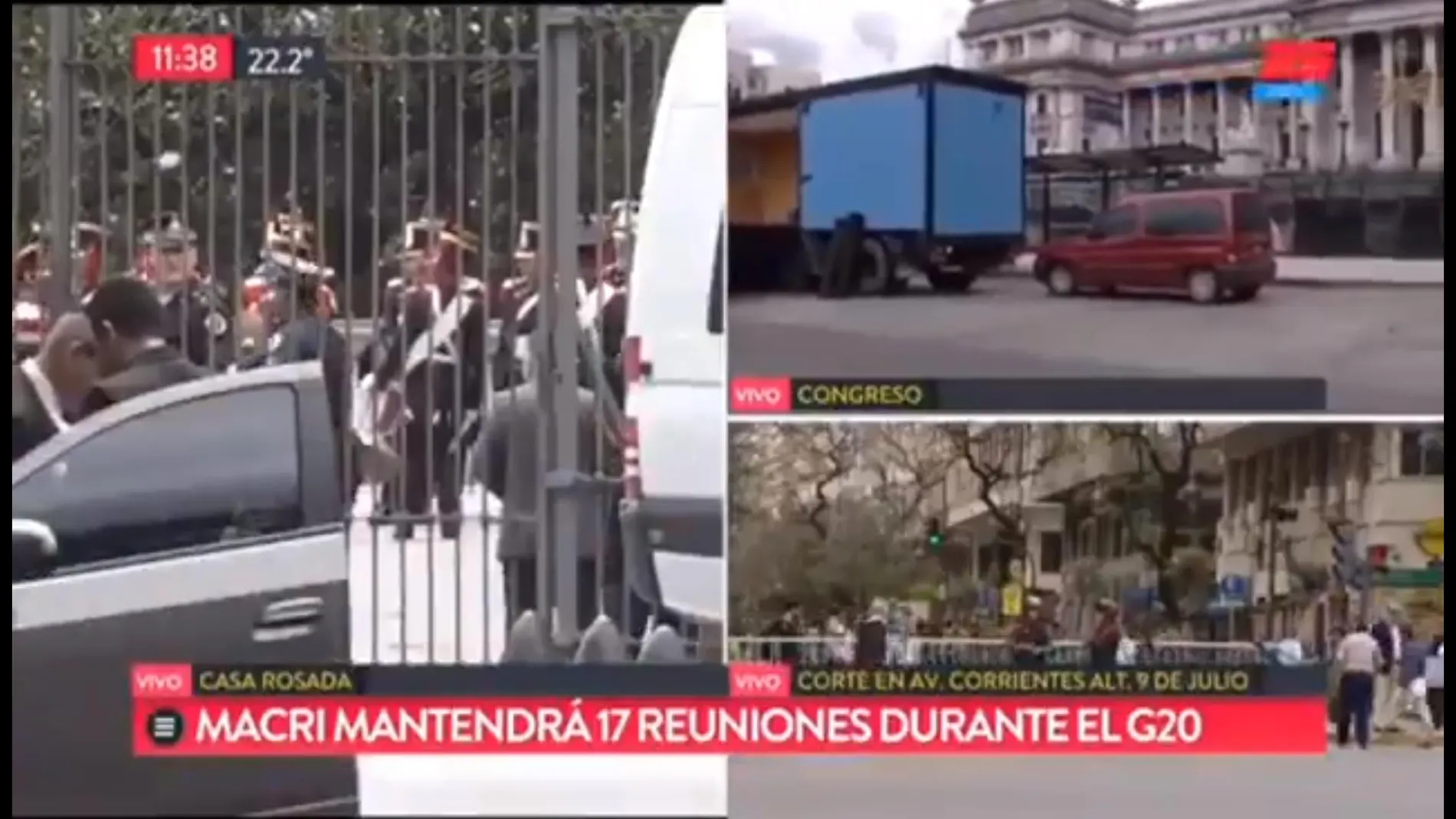 Insólito directo en la televisión argentina
