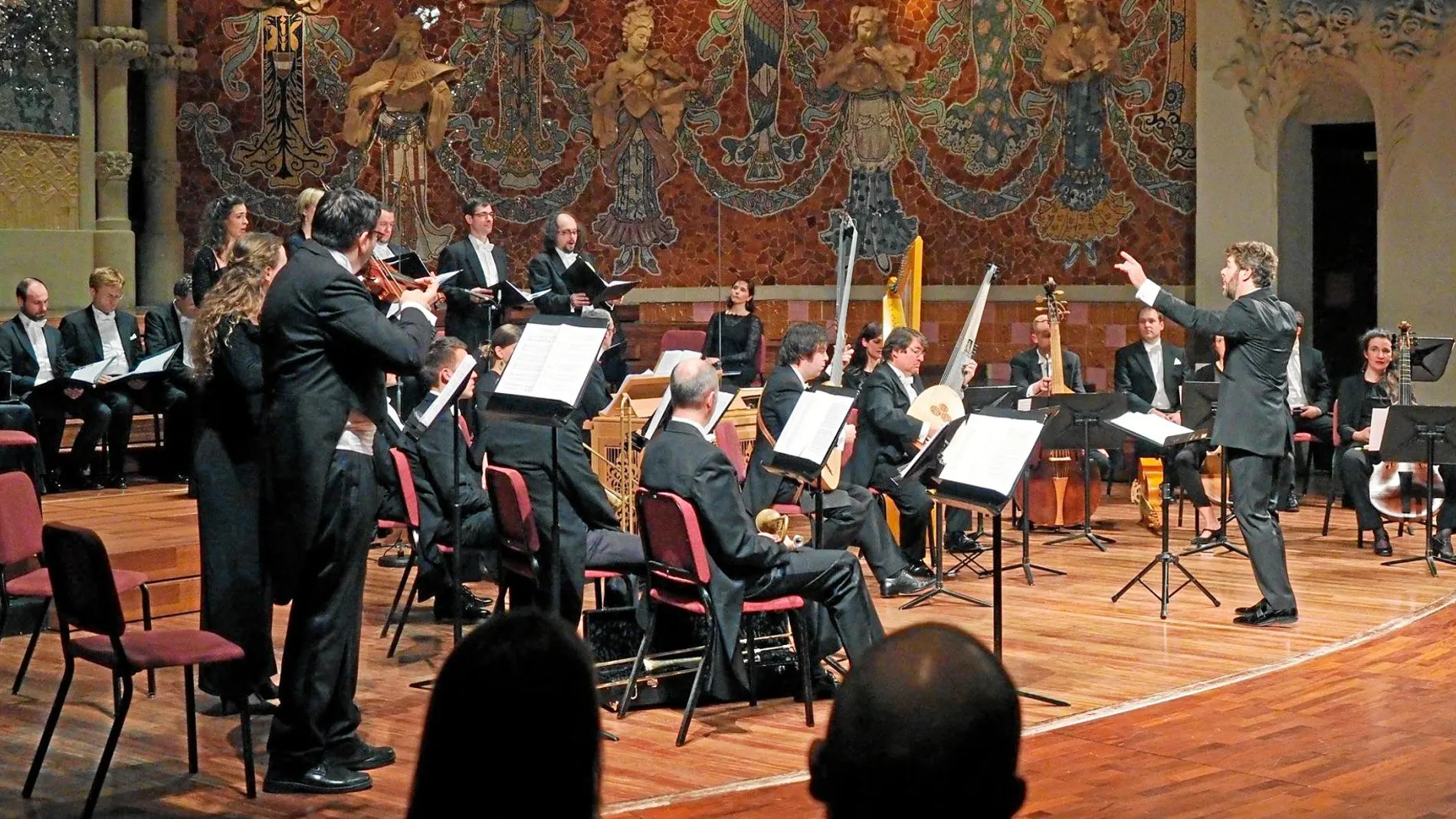 El director Pablo Heras- Casado, durante el recital de «Selva morale e spirituale» de Monteverdi y Balthasar Neumann / Foto: Palau de la Música