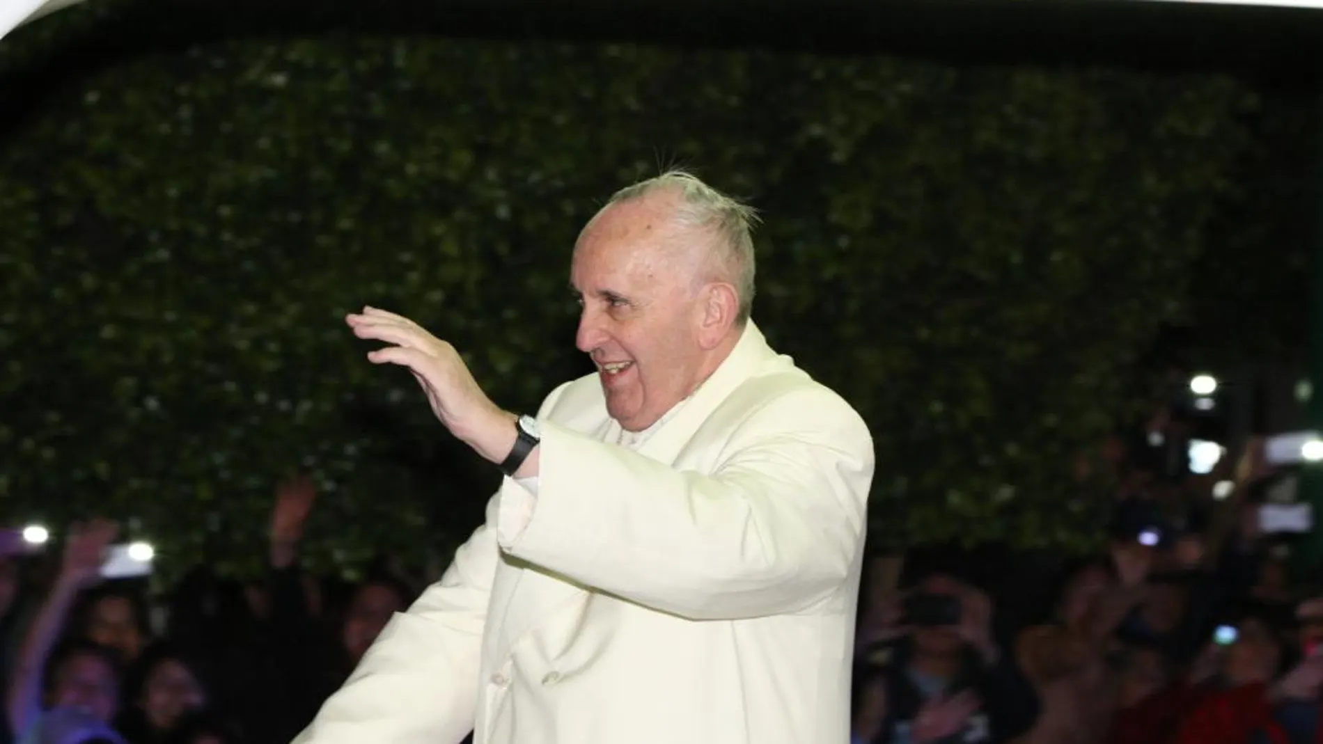 El Papa Francisco a su llegada a México