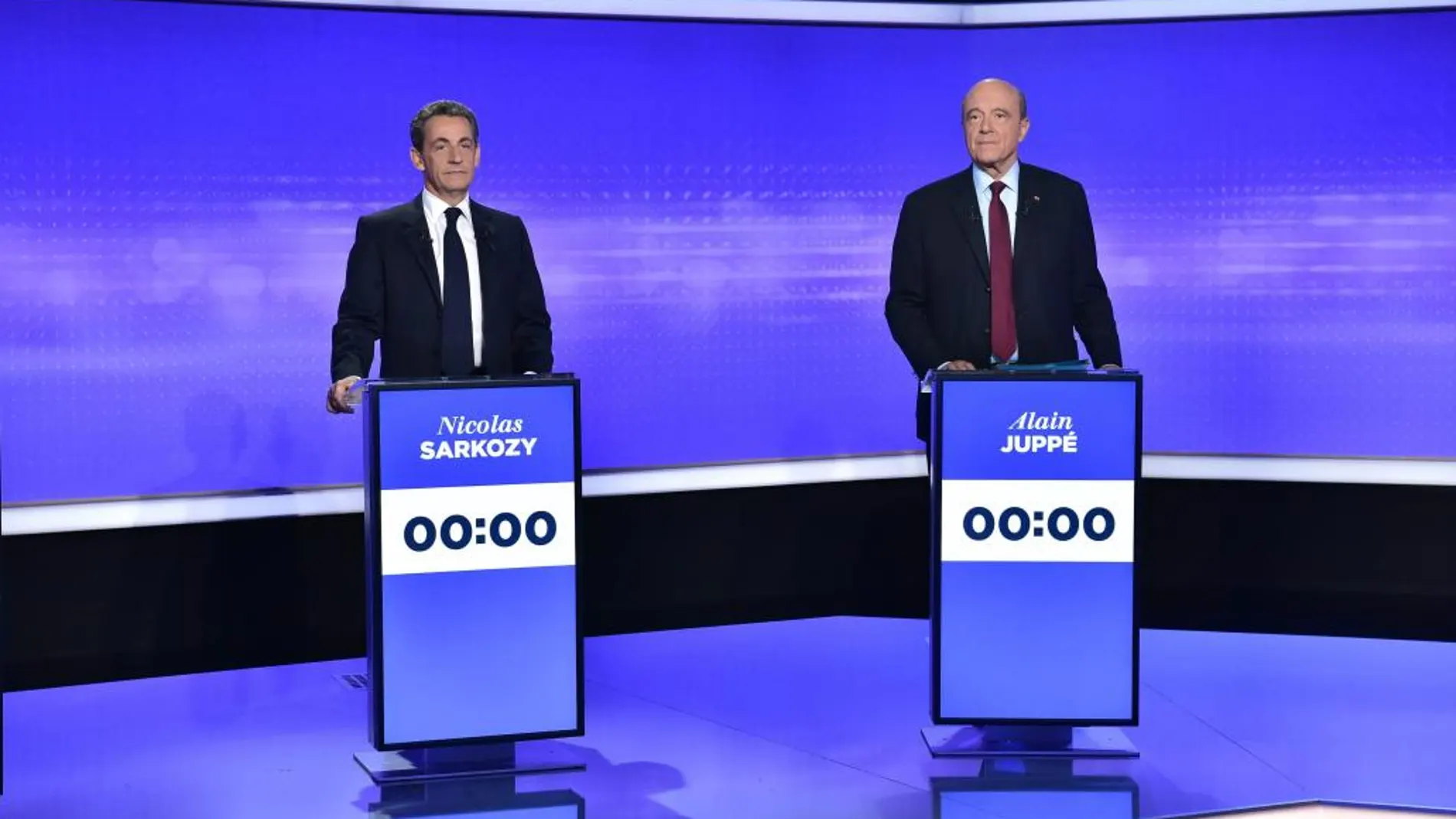 Los candidatos a las primarias del partido de derecha durante un debate televisivo el pasado jueves