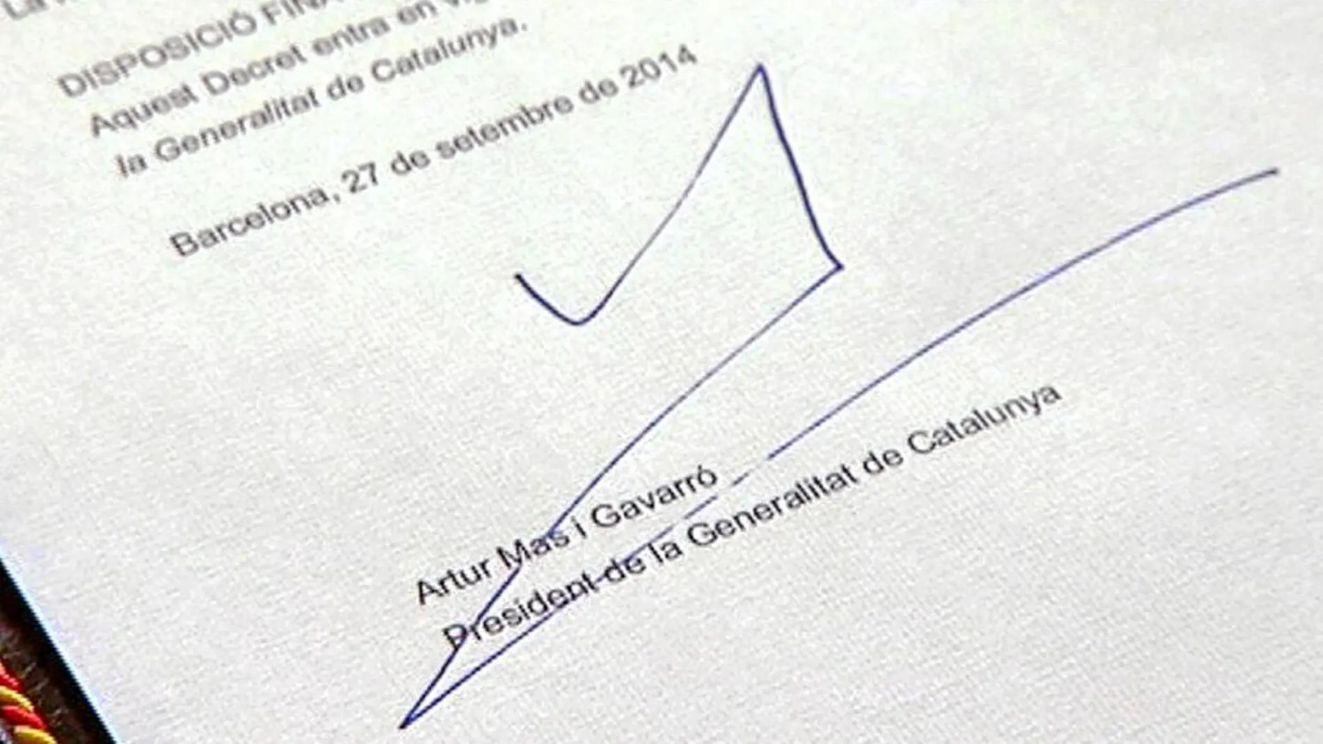 En 2014, Artur Mas firmó el decreto de convocatoria del 9-N
