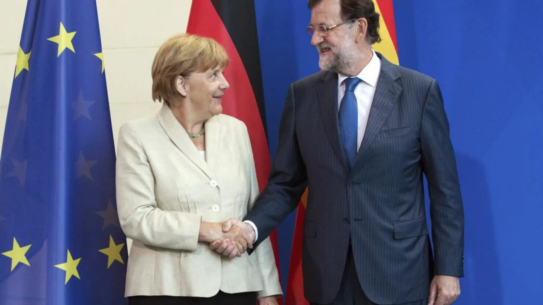 Encuentro entre el presidente del Gobierno español, Mariano Rajoy y la canciller alemana, Angela Merkel