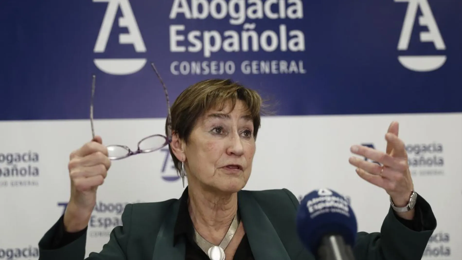 La presidenta del Consejo General de la Abogacía Española, Victoria Ortega