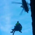 Un momento del rescate en el barranco de Estrechos del Balced/Guardia Civil