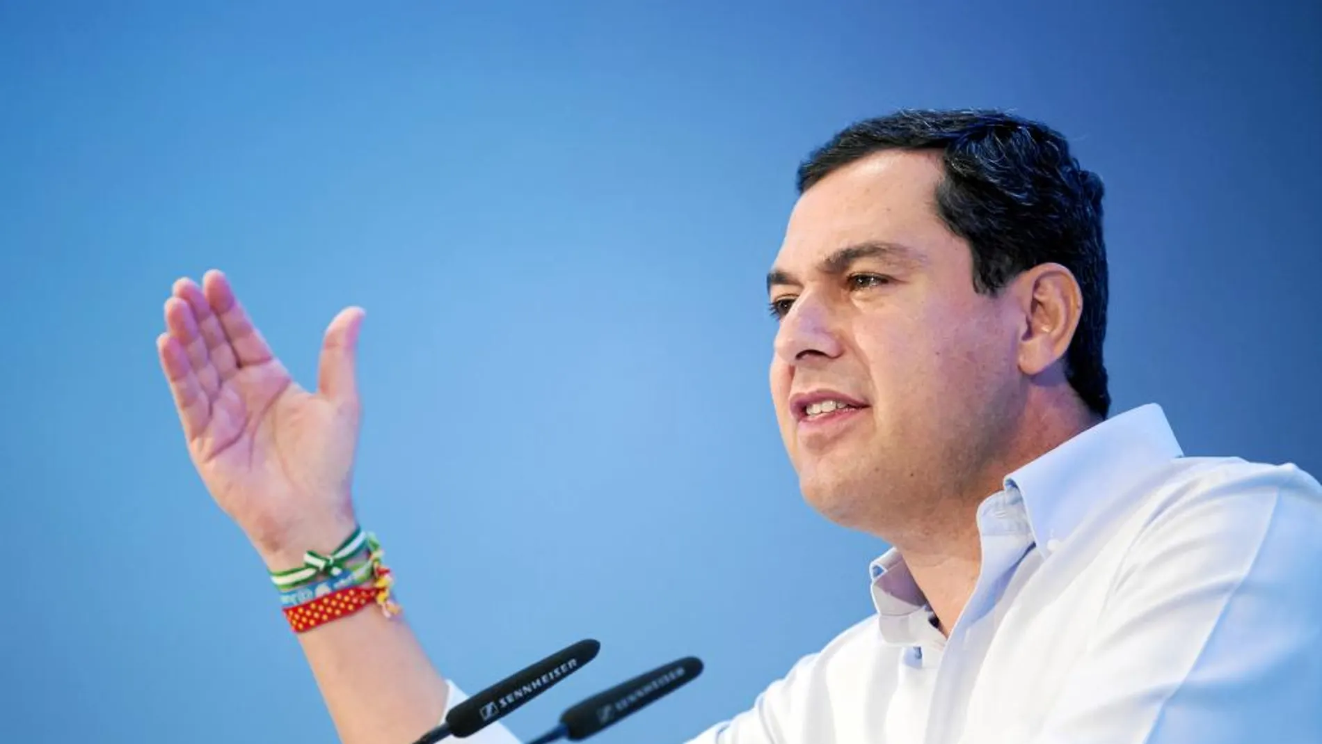El líder del PP-A, Juanma Moreno, en la Escuela de Verano popular