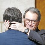 Mas se despidió ayer de su despacho en la Generalitat