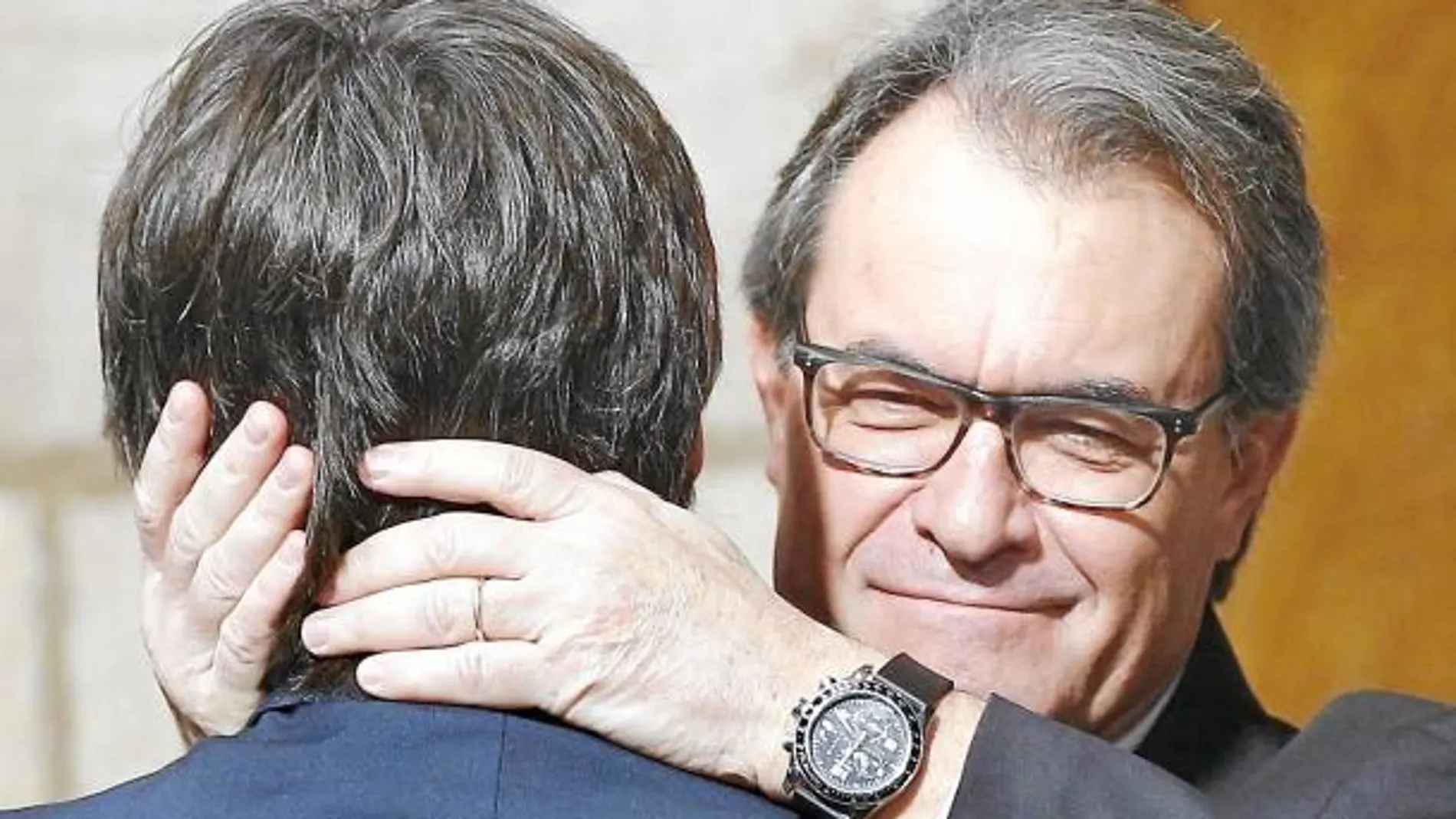Mas se despidió ayer de su despacho en la Generalitat