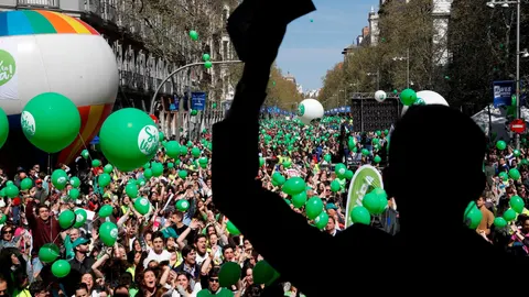 Imagen de los manifestantes