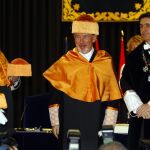 Rodrigo Rato en el acto en que fue investido honoris causa.