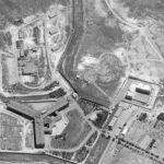 Imagen difundida por el Departamento de Estado que muestra edificios que podrían ser la cárcel de Daisnaya y el edificio convertido en un crematorio.