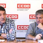 El secretario general de CCOO, Ángel Hernández, y el secretario de Comunicación, Luis Fernández, presentan sus propuestas para el Diálogo Social