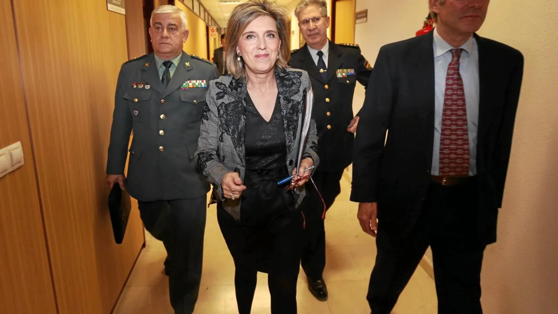 María José Salgueiro, momentos antes de presidir el Consejo Autonómico de Seguridad Ciudadana