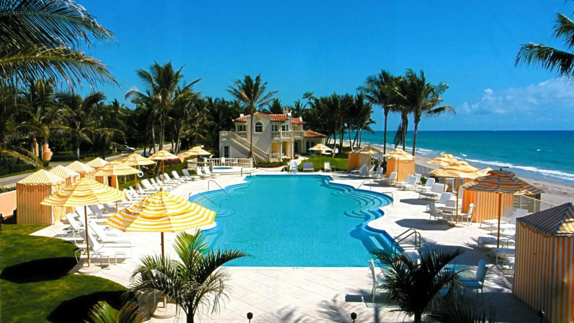Espectacular piscina de «La joya de Palm Beach», propiedad de Trump