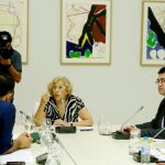 Carmena, junto al delegado de Economía y Hacienda, Sánchez Mato