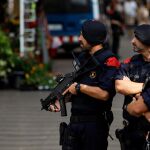 Un grupo de Mossos d'Esquadra