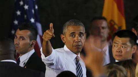 El presidente de Estados Unidos, Barack Obama, en la Base de Rota