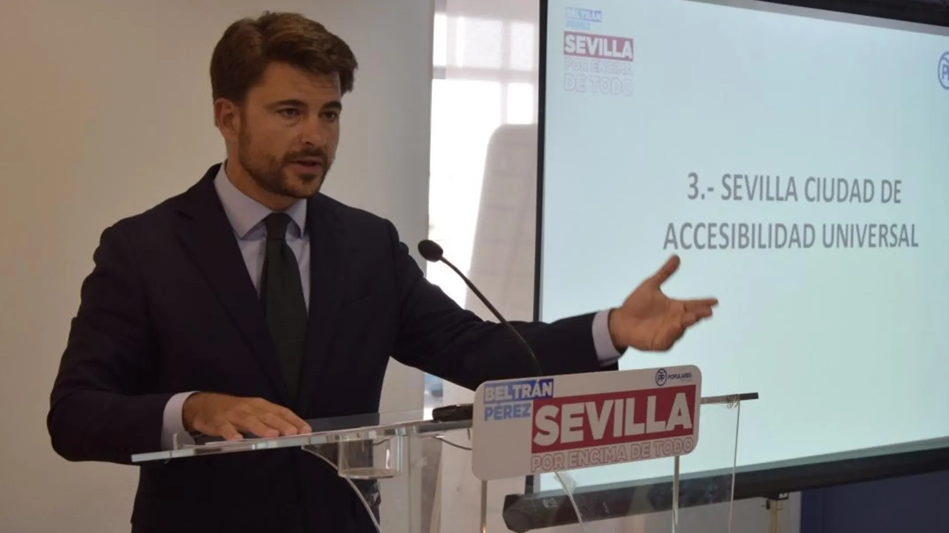 Beltrán Pérez propone una rebaja fiscal en Sevilla de 28 millones en 2019