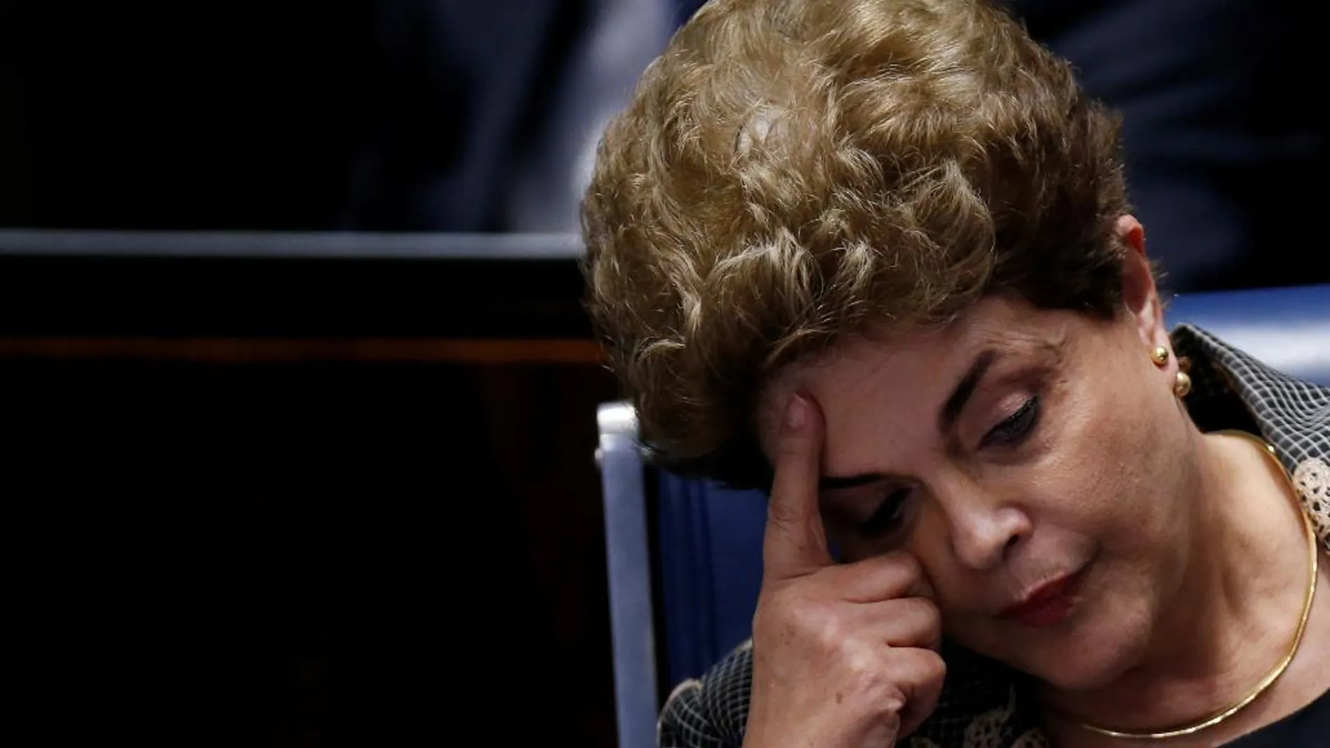 Dilma Rousseff durante su última sesión como presidenta brasileña