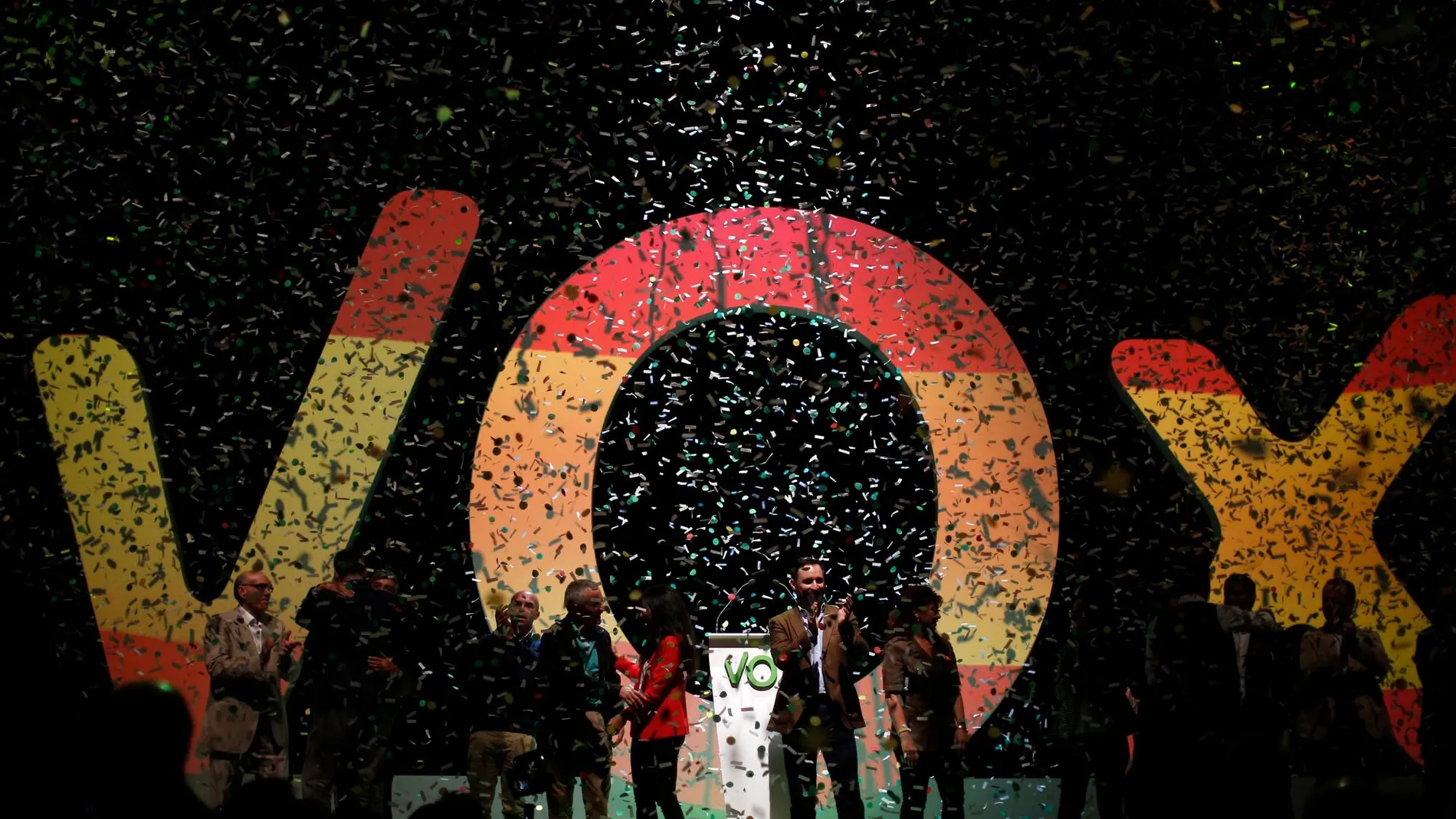Santiago Abascal en un acto de Vox