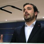El portavoz de IU, Alberto Garzón