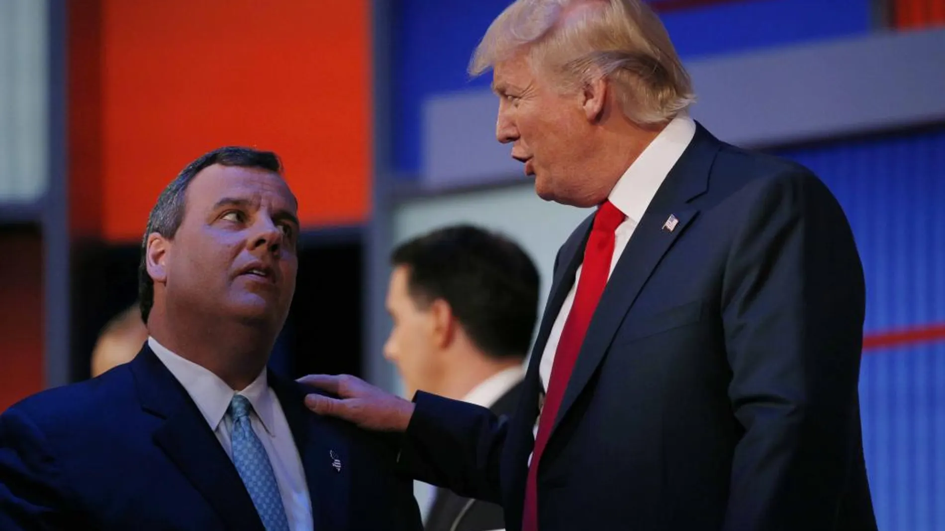 El gobernador de Nueva Jersey Chris Christie con el magnate Donald Trump