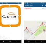 Capturas de pantalla de la aplicación Co-car