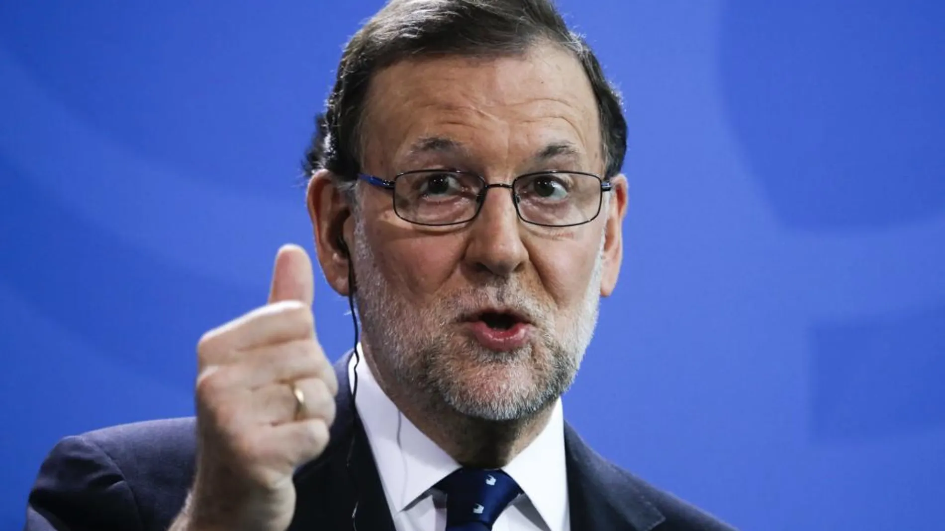 El presidente del Gobierno, Mariano Rajoy, en Berlín