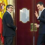 López y Sánchez cerraron la fecha de la investidura ayer en el Congreso