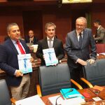 Jesús Cano y Miguel Ángel del Amor, durante la presentación de los Presupuestos de la Consejería de Agua, Agricultura, Ganadería y Pesca