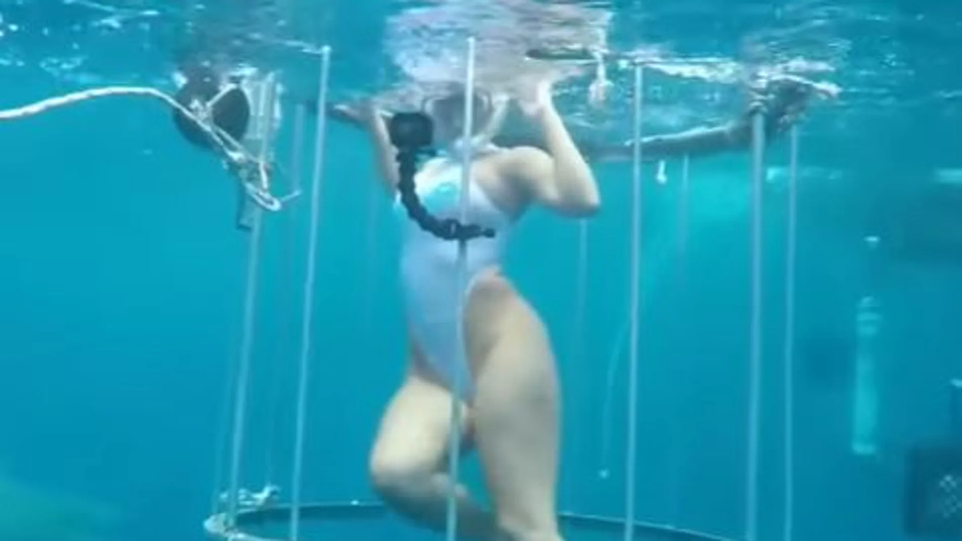 Molly Cavalli, estrella del cine porno, atacada por un tiburón mientras grababa un anuncio