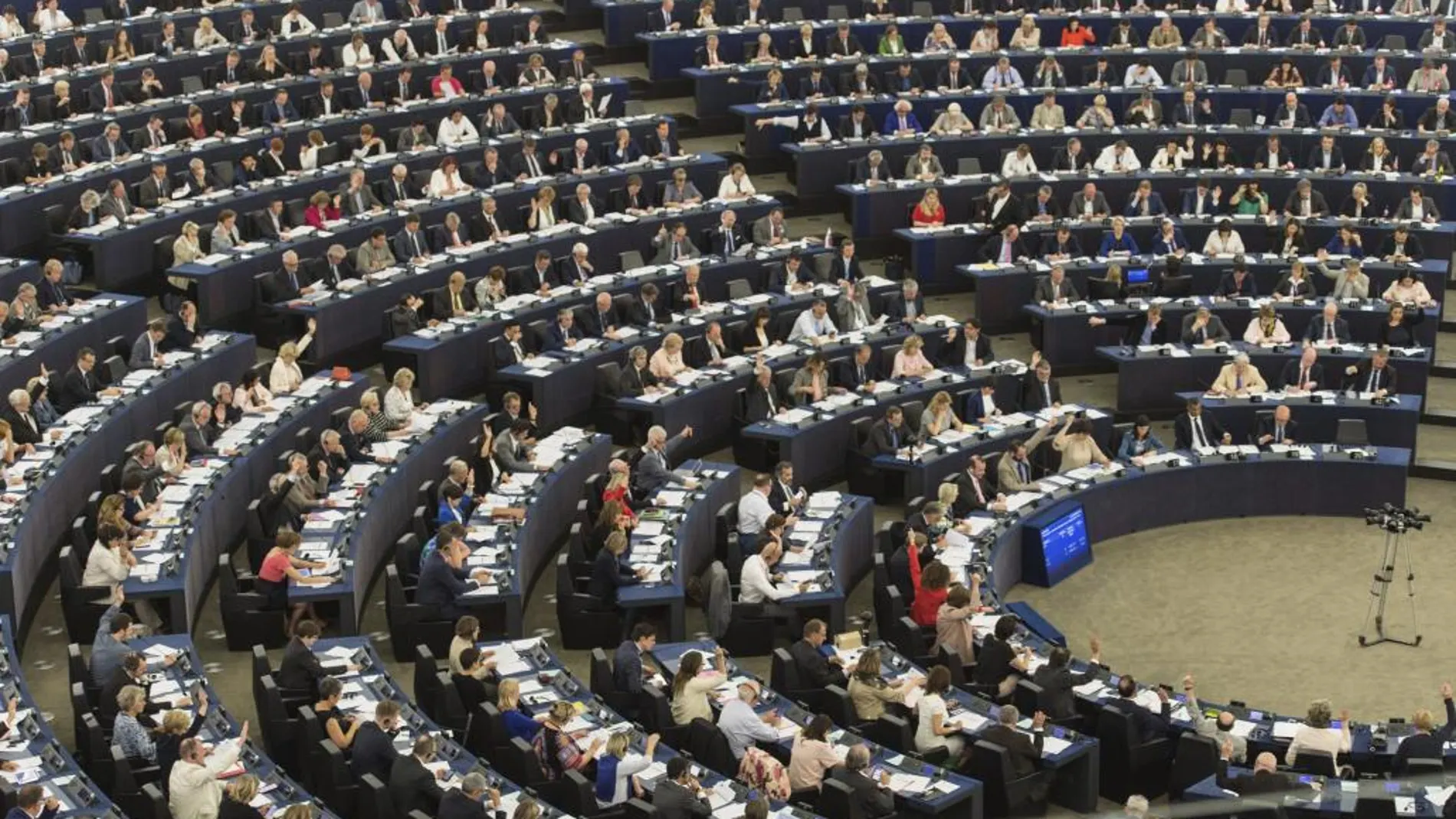 Vista general de la Eurocámara durante una sesión plenaria del Parlamento Europeo, en Estrasburgo.