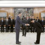 Don Felipe recibió ayer en Zarzuela a la delegación de la patronal japonesa Nippon Keidanren