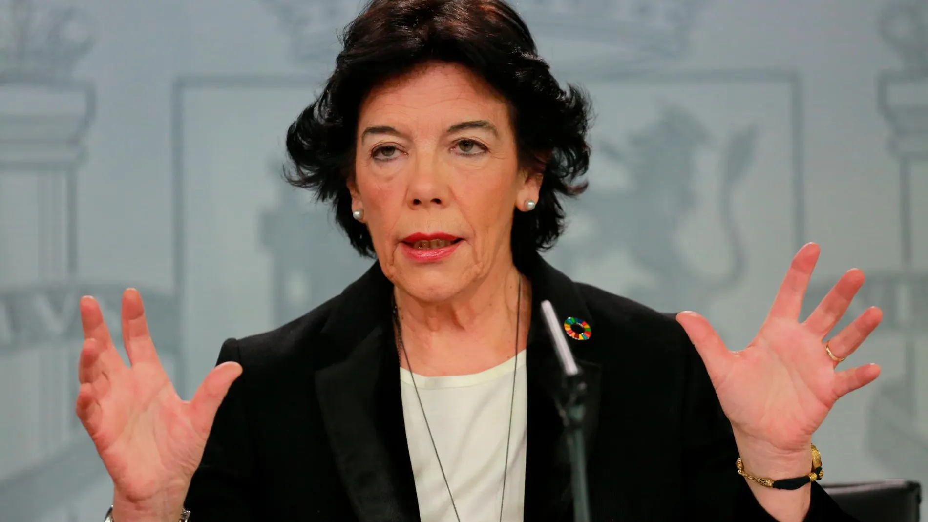 Isabel Celáa, en la rueda de Prensa del Consejo de Ministros