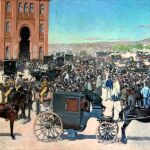 El gran óleo «Entrada a la plaza de toros de Madrid», de 1886