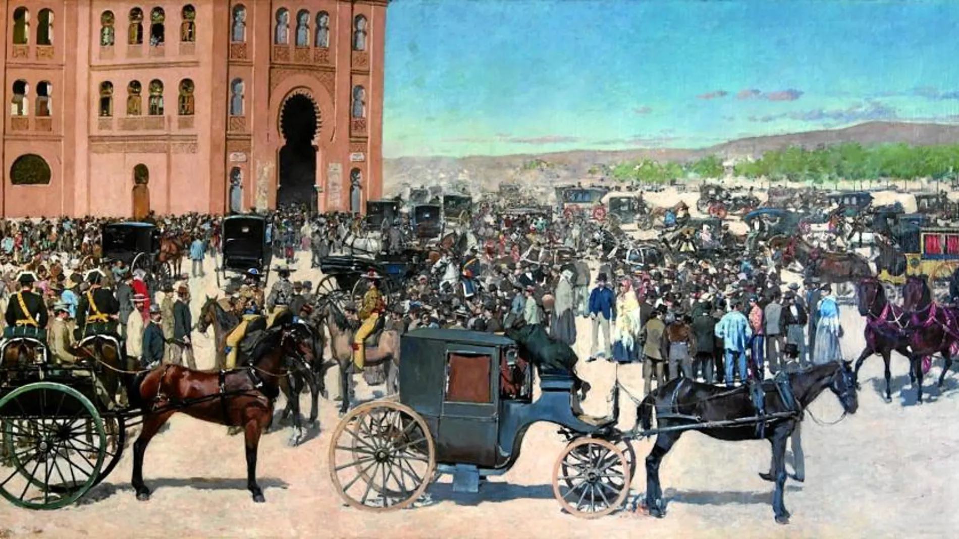 El gran óleo «Entrada a la plaza de toros de Madrid», de 1886