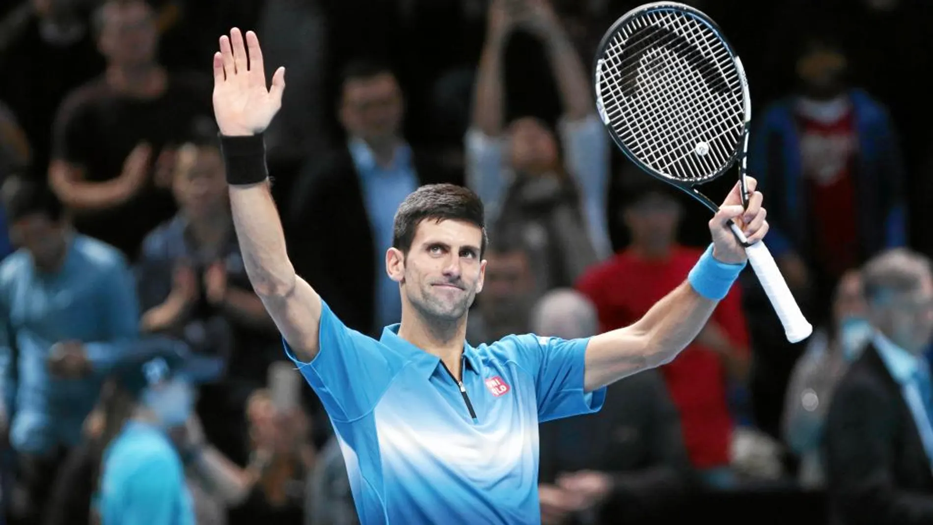 Djokovic celebra su victoria ayer