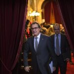 Artur Mas a su llegada ayer al Parlament