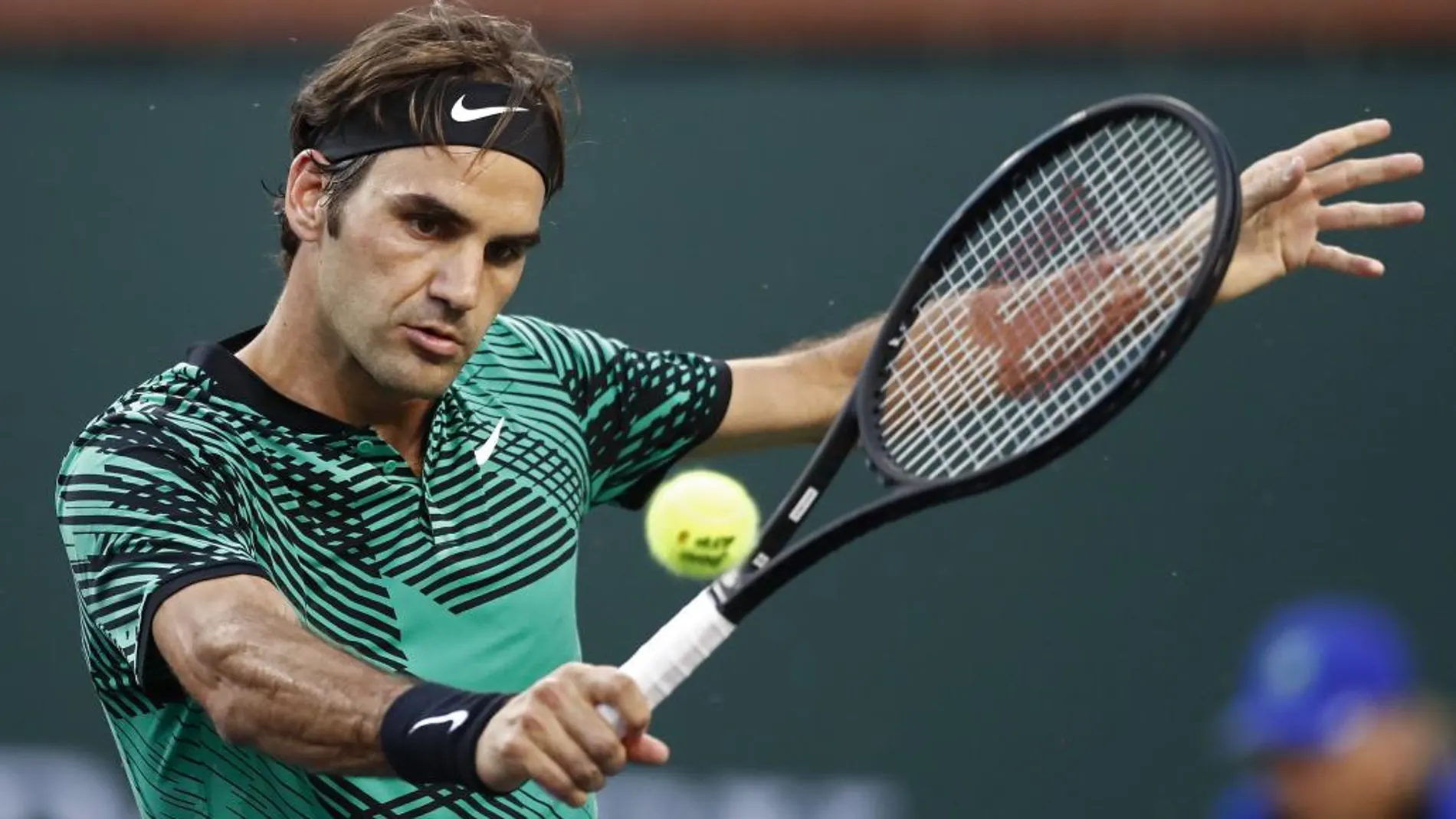 Roger Federer, durante el Torneo de Tenis de Indian Wells, California (EEUU).