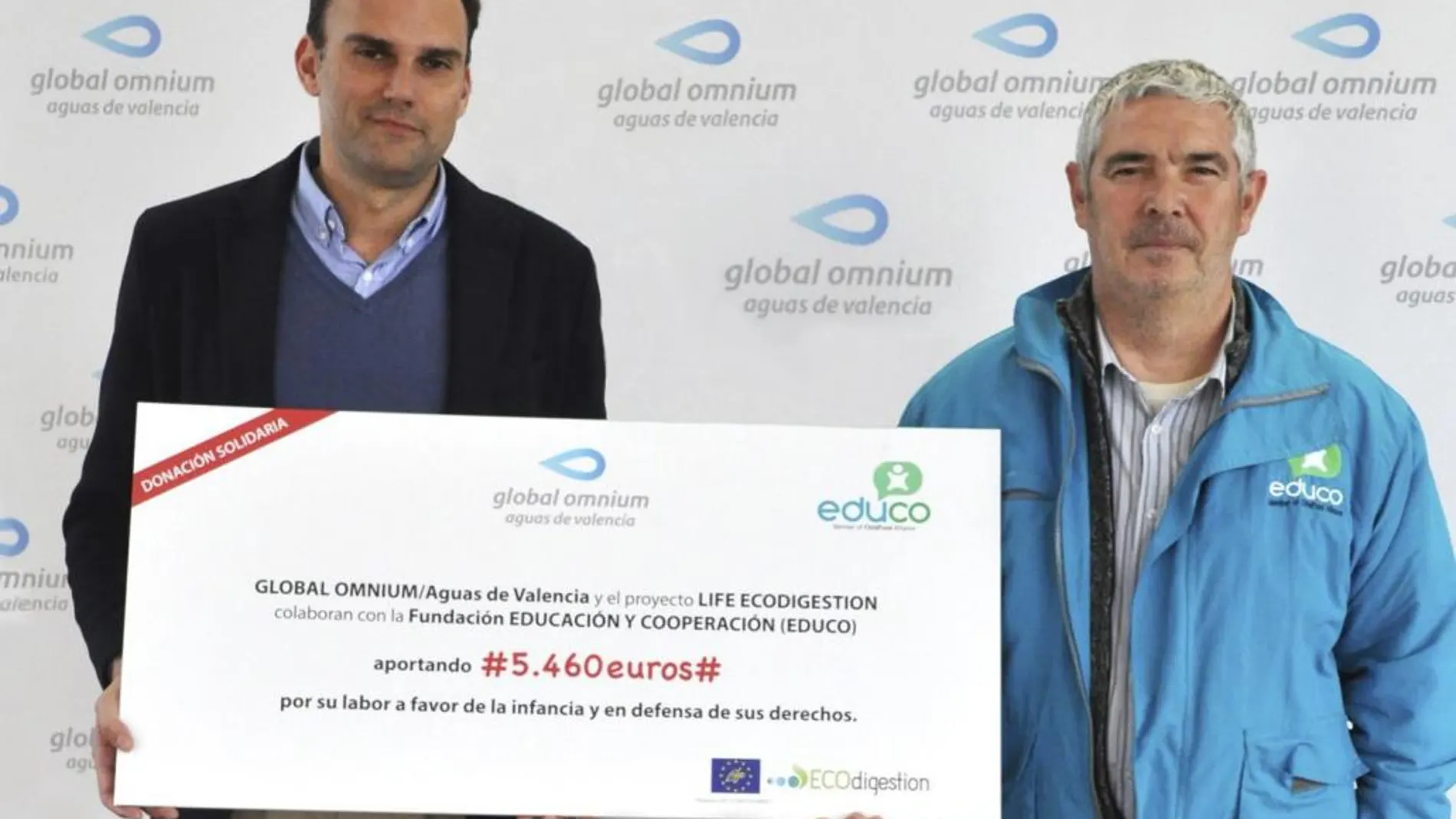 Vicente Fajardo, de Global Omnium, y Emilio J. Belda Seguí, de Educo