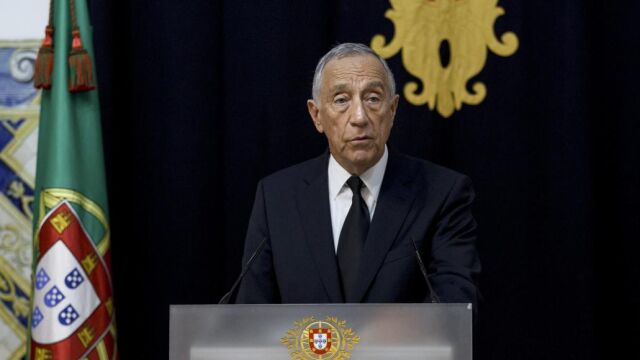 El presidente portugués, Marcelo Rebelo de Sousa, habla tras conocerse la muerte de Mário Soares.
