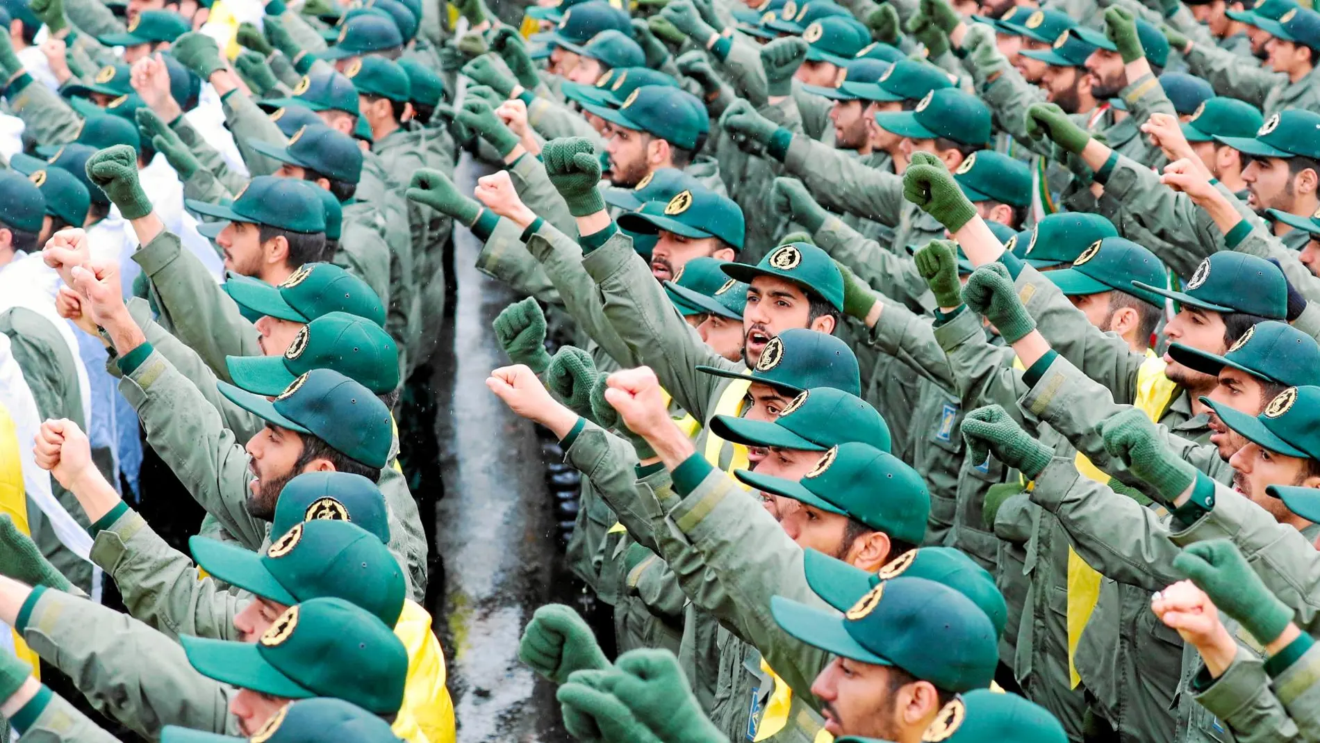 Desfile de la Guardia Revolucionaria iraní el 11 de febrero por el 40º aniversario de la revolución islámica