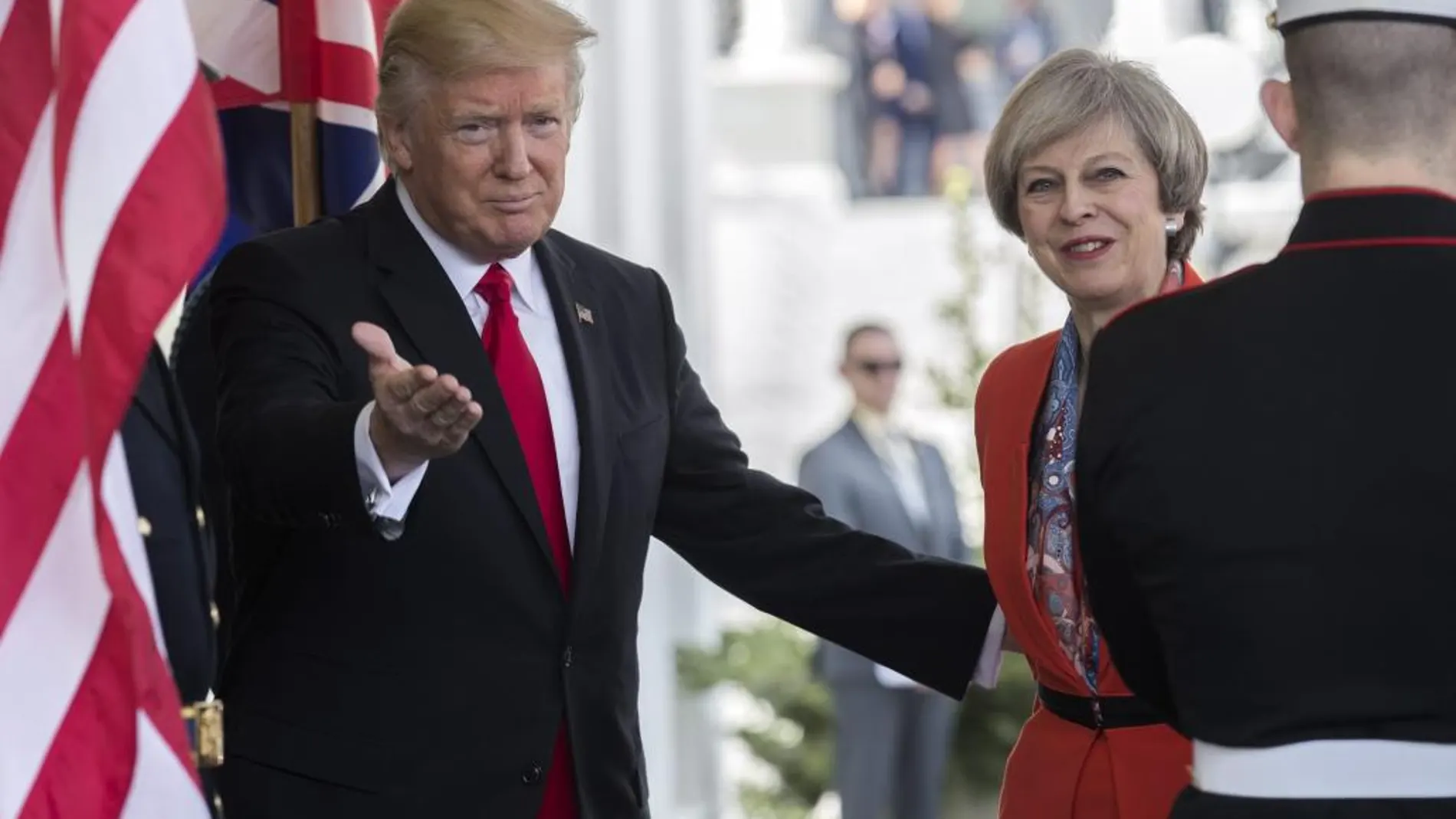 Donald Trump con Theresa May en la Casa Blanca el pasado 27 de enero