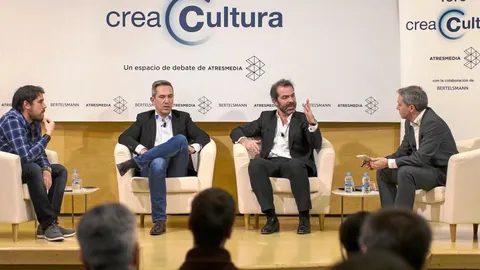 De izda. a drcha., Arturo Monedero, Yann Fourneau, José María Moreno y Vicente Vallés