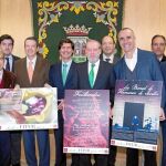 Miguel Rus, en el centro de la imagen junto a Villalobos, acudió ayer a la presentación de los contenidos que la Diputación llevará a Fitur