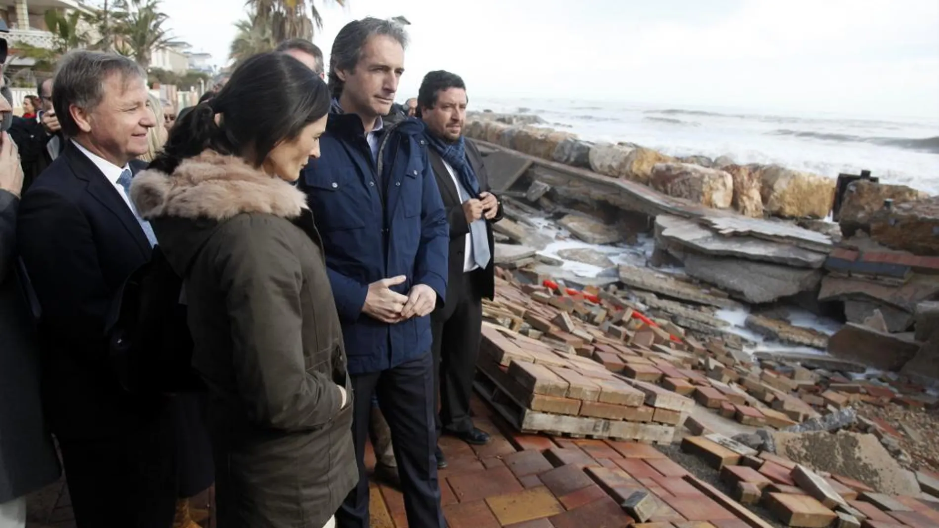 El Ministro de Fomento y el delegado de Gobierno visitaron las zonas afectadas por el temporal